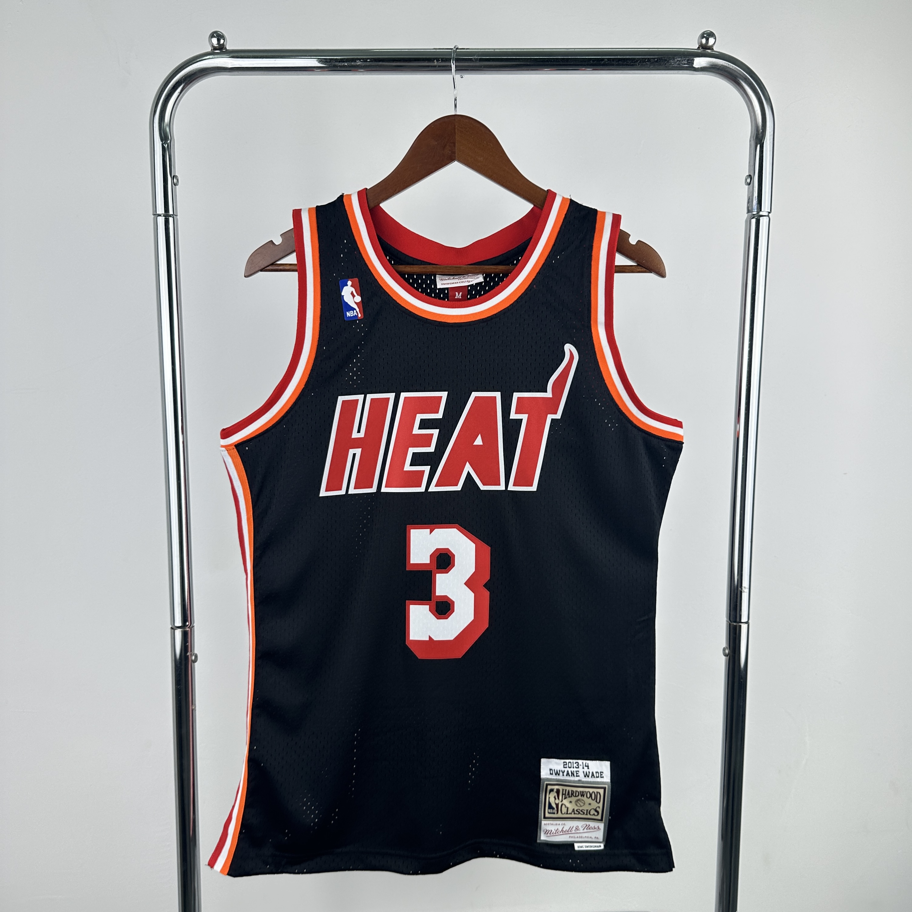 Men Miami Heat #3 Wade Black Throwback Season 2025 NBA Jersey